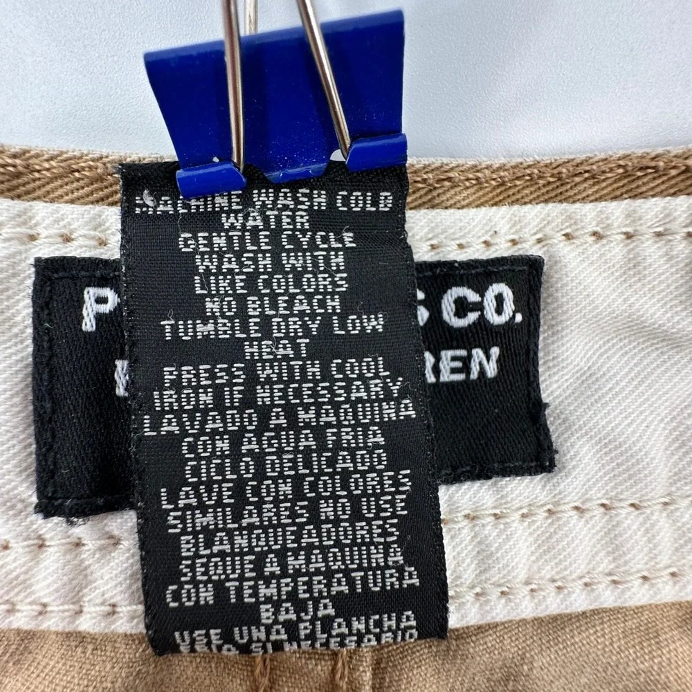 VTG Polo Jeans Co Ralph Lauren Mens 33‎ Tan Military Cargo Shorts 67th Reg RL Co
